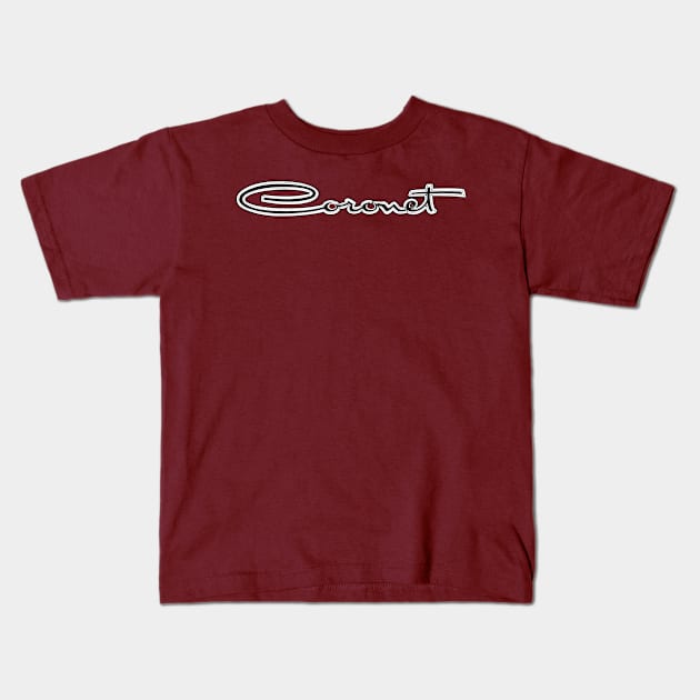 Dodge Coronet script Kids T-Shirt by robinlund